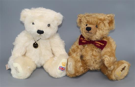 A Deans 2000 Matilda bear and a Deans Toby bear, both boxed with certificates